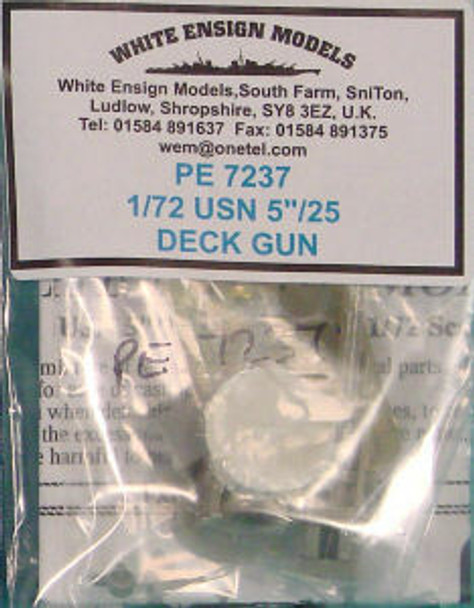 WHI7237 - White Ensign Models 1/72 USN 5"/25 Gun Deck