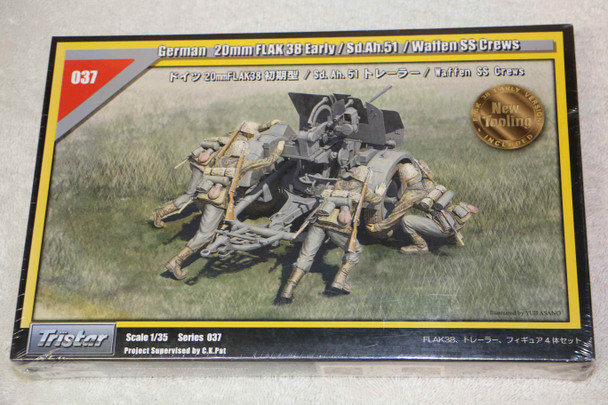 TTR037 - Tristar Models 1/35 German 20mm Flak38 Early w/SS Crew