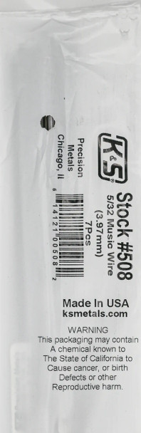 KSE508 - K & S Engineering Music Wire - 5/32in/3.97mm