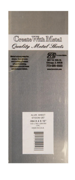 KSE257 - K & S Engineering Aluminum Sheet .064x4x10in