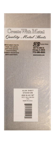KSE256 - K & S Engineering Aluminum Sheet .032x4x10in