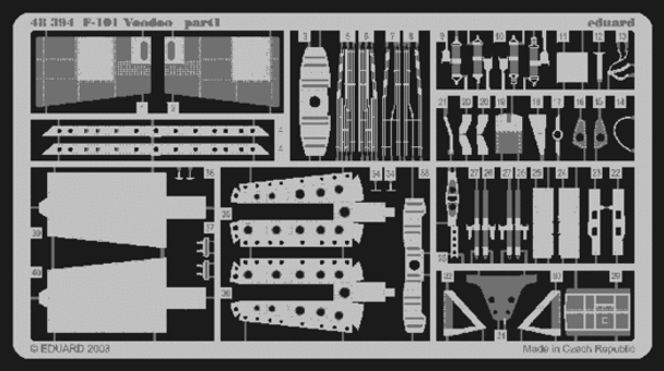 EDU48394 - Eduard Models 1/48 F-101 Details - For Monogram Kit