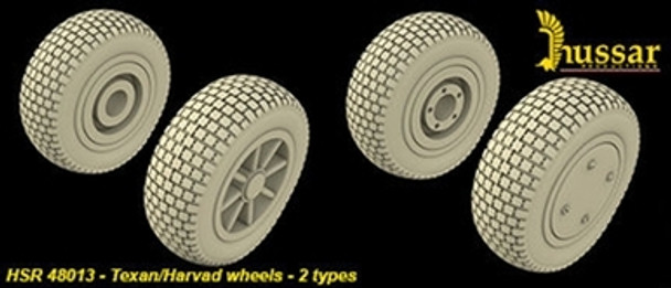 HUS48013 - Hussar Productions 1/48 Texan/Harvard Wheels (2 types)