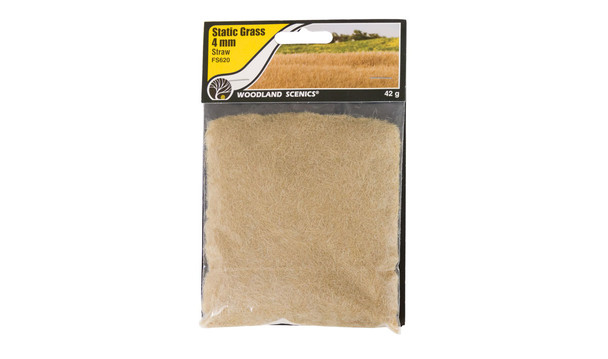 WOOFS620 - Woodland Scenics Static Grass 4mm Straw