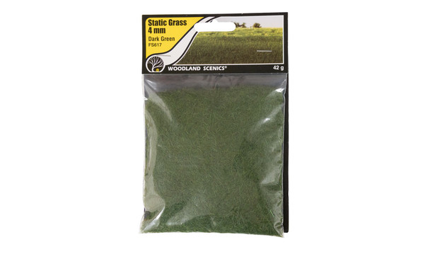 WOOFS617 - Woodland Scenics Static Grass 4mm Dark Green