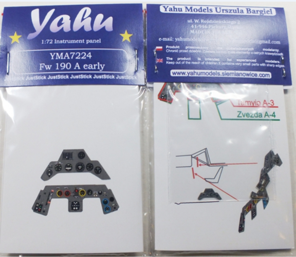YAHA72024 - Yahu Models 1/72 Fw 190A Early Instrument Panel