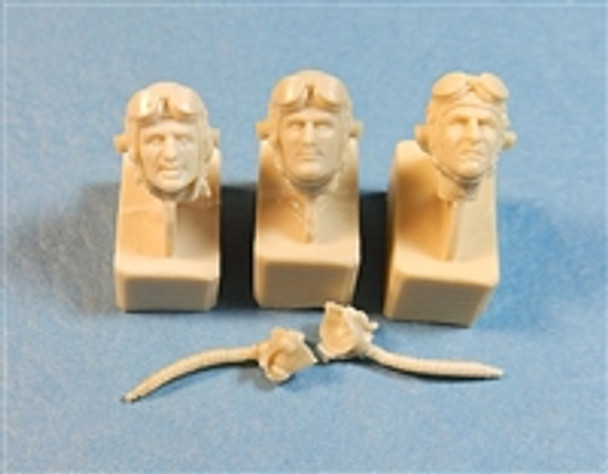 ULT54021 - Ultracast Resin 1/32 USAAF Pilot Heads 1942-1945