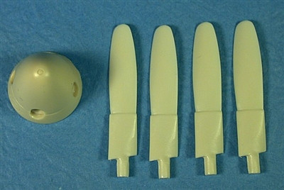 ULT48136 - Ultracast Resin 1/48 P-51 Ham Std Cuffed 4-blade prop &