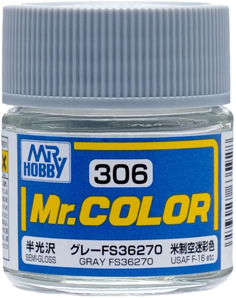 MRHC306 - Mr. Hobby Mr Color Semi Gloss Gray FS36270 - 10ml - Lacquer