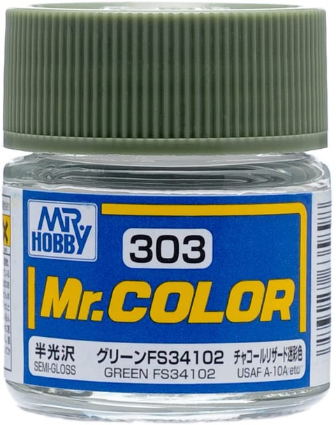 MRHC303 - Mr. Hobby Mr Color Semi Gloss Green FS34102 - 10ml - Lacquer