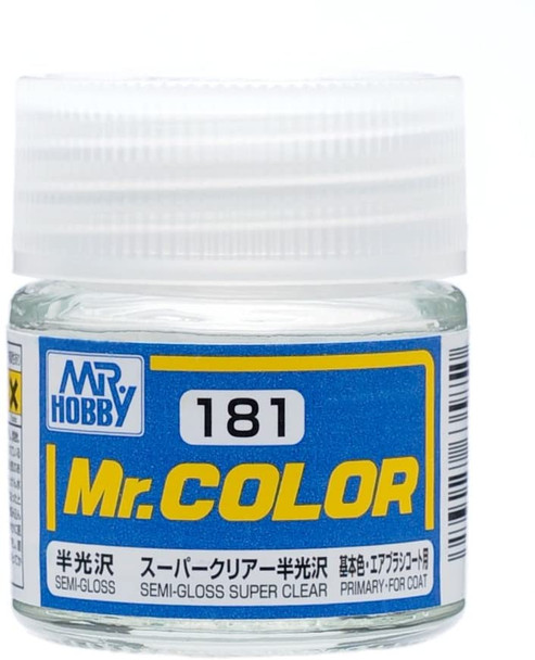 MRHC181 - Mr.Hobby Mr Color Semi-Gloss Super Clear (Semi-Gloss/Primary) 10ml