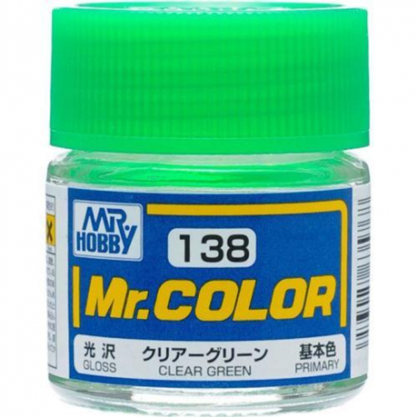 MRHC138 - Mr. Hobby Mr Color Gloss Clear Green - 10ml - Lacquer