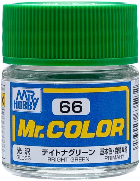 MRHC66 - Mr. Hobby Mr Color Gloss Bright Green - 10ml - Lacquer