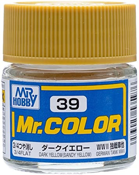 MRHC39 - Mr. Hobby Mr Color Flat Dark Yellow - 10ml - Lacquer