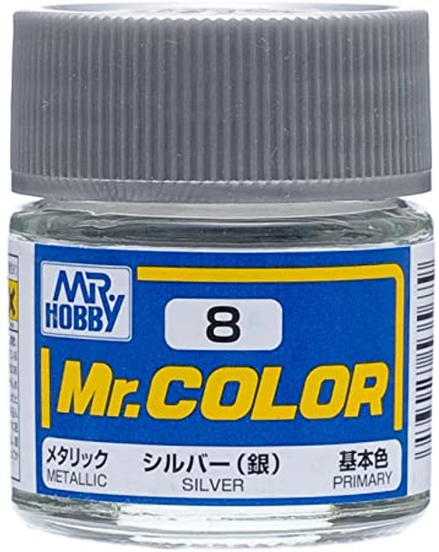 MRHC8 - Mr. Hobby Mr Color Metallic Silver - 10ml - Lacquer