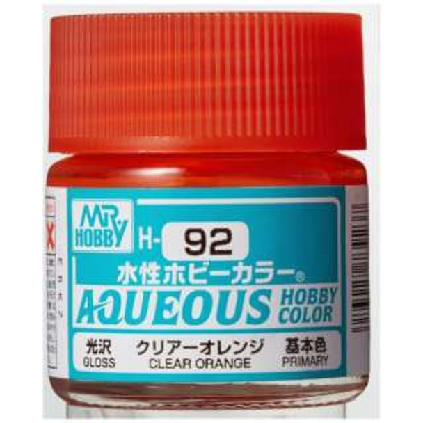 MRHH92 - Mr. Hobby Aqueous Gloss Clear Orange - 10ml - Acrylic