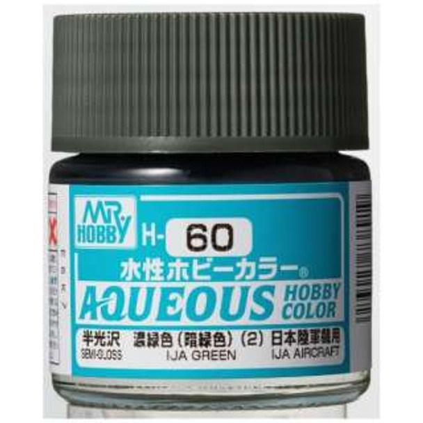 MRHH60 - Mr. Hobby Aqueous Semi Gloss IJA Green - 10ml - Acrylic