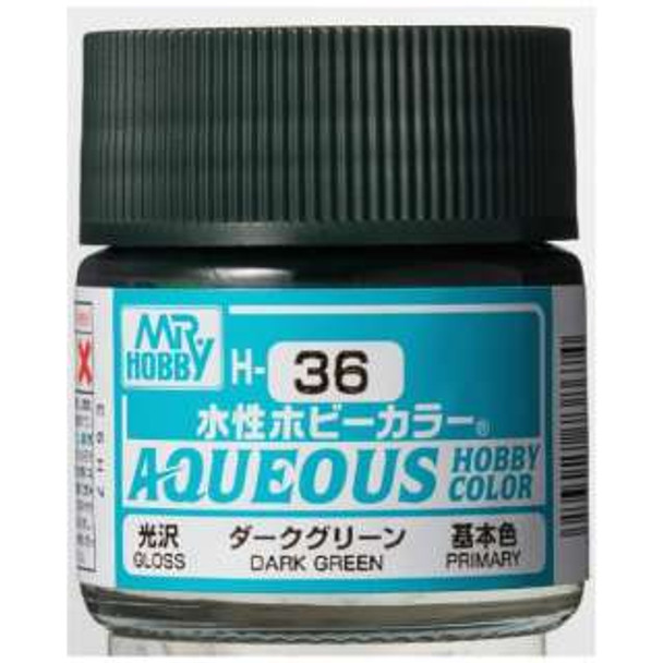MRHH36 - Mr. Hobby Aqueous Gloss Dark Green - 10ml - Acrylic