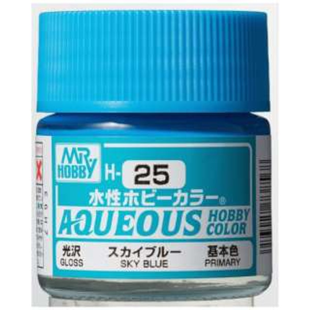 MRHH25 - Mr. Hobby Aqueous Gloss Sky Blue (Primary) - 10ml - Acrylic