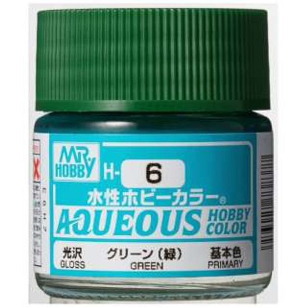 MRHH6 - Mr. Hobby Aqueous Gloss Green - 10ml - Acrylic