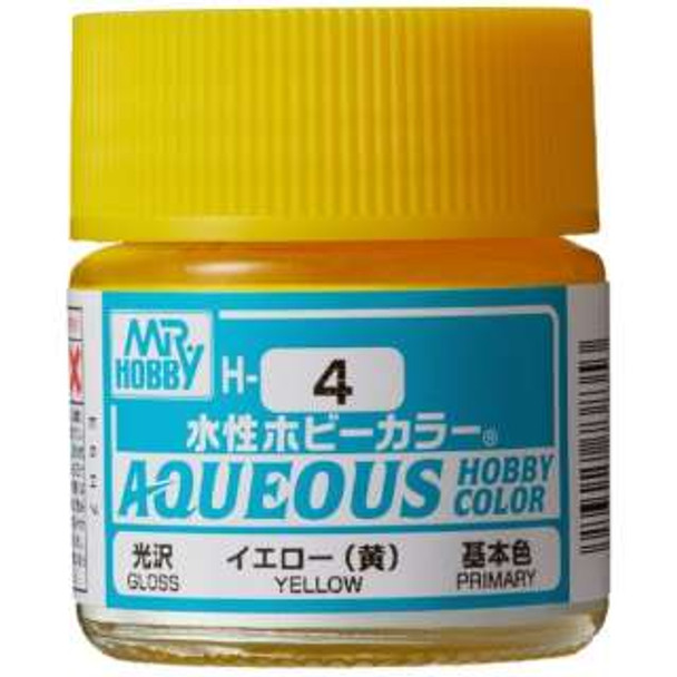 MRHH4 - Mr. Hobby Aqueous Gloss Yellow (Primary) - 10ml - Acrylic
