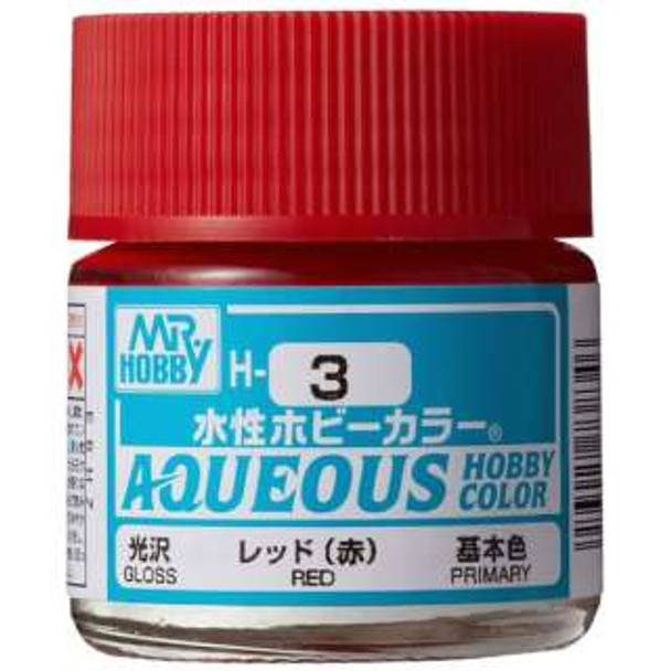 MRHH3 - Mr. Hobby Aqueous Gloss Red - 10ml - Acrylic