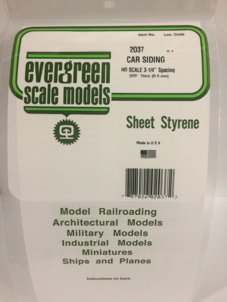 EVE2037 - Evergreen Scale Models HO Scale Car Siding