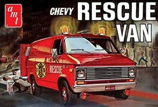 AMT812 - AMT 1/25 Chevy Rescue Van - Molded in White