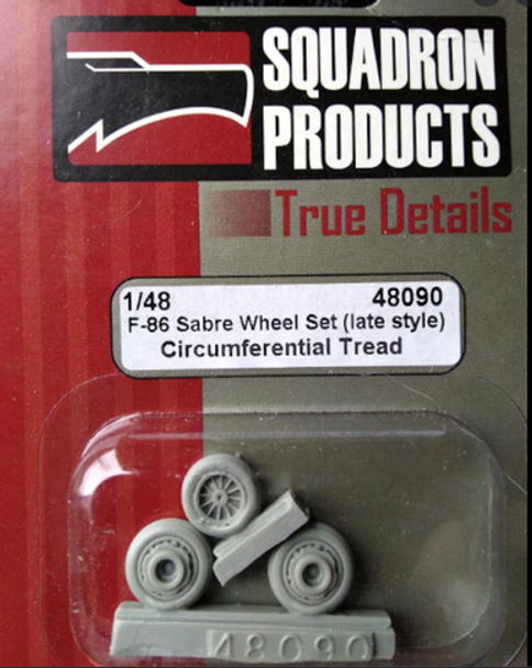 TRU48090 - True Detail 1/48 F-86 Sabre Wheel Set (Late Style) Circumferential Tread