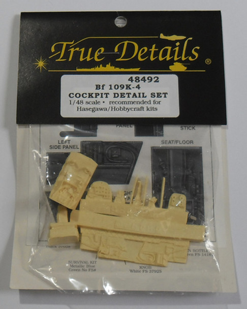 TRU48492 - True Detail 1/48 Bf-109 K-4 Cockpit Detail Set - For Hasegawa Kit