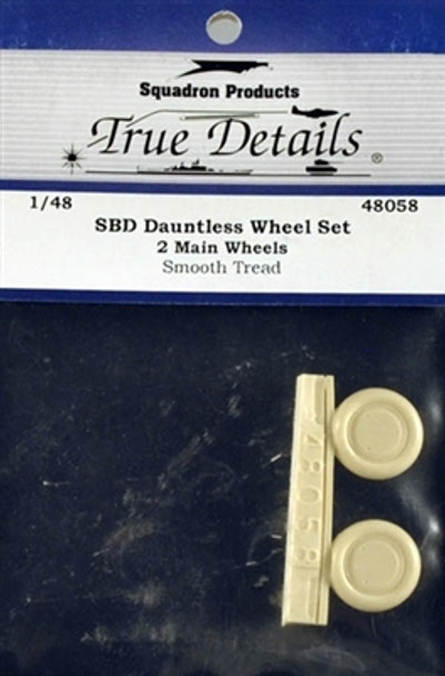 TRU48058 - True Detail 1/48 SBD Dauntless Wheel Set - Smooth Tread