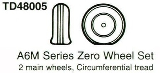 TRU48005 - True Detail 1/48 A6M Zero Wheel Set Circumferential Tread