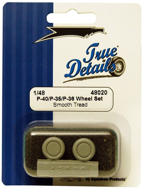 TRU48020 - True Detail 1/48 P-35/P-36/P40 Wheel Set - Smooth Tread