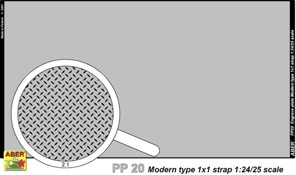 ABEPP20 - Aber 1/24-1/25 Engrave Plate Modern Type 1x1 Strap