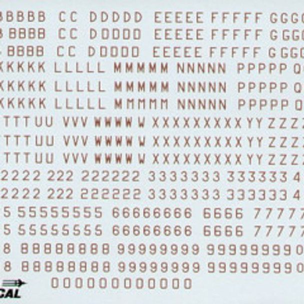 EXDX48049 - Xtradecal 1/48 RAF WWII Bomber Serial Letters and Numbers Red 8in