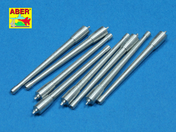 ABEL38 - Aber 1/350 380mm L45 M1935 Long Barrels for Turrets without Antiblast Covers for French Ships - 8pcs