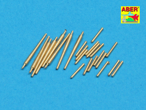 ABEL37 - Aber 1/350 127mm L40 Type 89 with Recoil Cylinders A/A Barrels used in most Japanese Warships - 8pcs