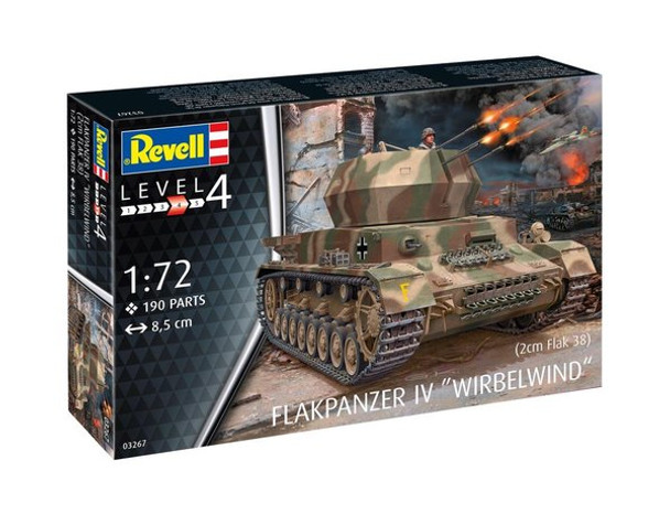 RAG03267 - Revell 1/72 Flakpanzer IV Wirbelwind 2cm Flak 38 (Discontinued)