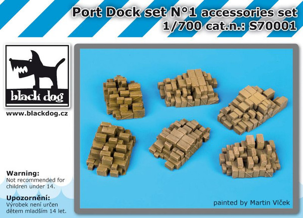 BLDS70001 - Black Dog 1/700 Port Dock Set Number 1 Accessories Set