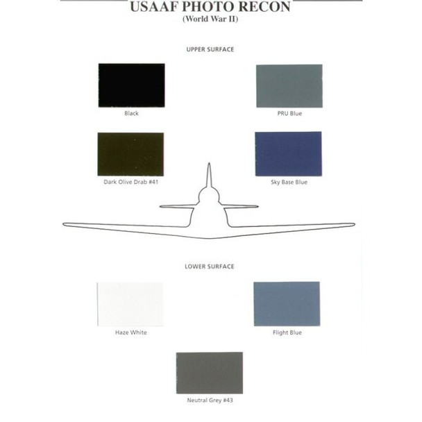 ILICC013 - Iliad Design USAAF Photo Recon World War II Colour Chips with Camouflage Data