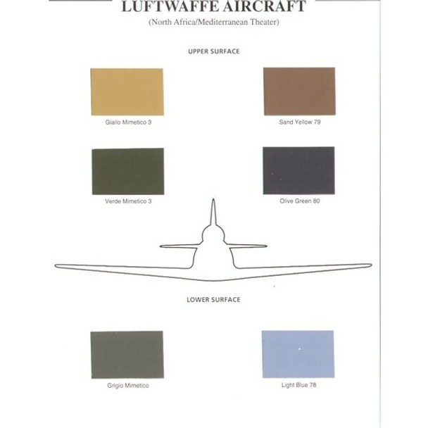 ILICC011 - Iliad Design Luftwaffe Aircraft North Africa/Mediterranean Theater Colour Chips with Camouflage Data