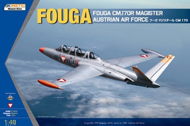 KINK48059 - Kinetic 1/48 Fouga CM.170R Magister Austrian Air Force