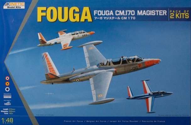 KINK48051 - Kinetic 1/48 Fouga CM.170 Magister 2 in 1
