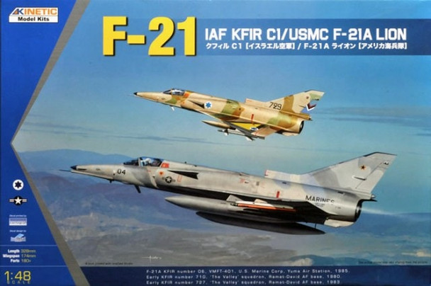 KINK48053 - Kinetic 1/48 IAF Kfir C1/USMC F-21A Lion
