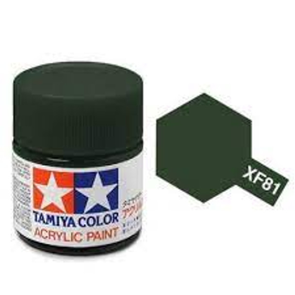 TAMXF81 - Tamiya - Flat RAF Dk Green 2 Acrylic - 10mL Bottl e