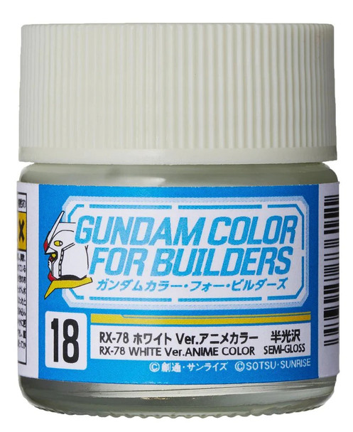 MRHUG18 - Mr. Hobby Gundam Color RX-78 White Ver. Anime Color - 10ml - Lacquer
