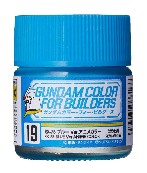 MRHUG19 - Mr. Hobby Gundam Color RX-78 Blue Ver. Anime Color - 10ml - Lacquer