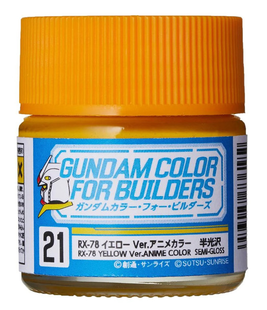 MRHUG21 - Mr. Hobby Gundam Color RX-78 Yellow Ver. Anime Color - 10ml - Lacquer