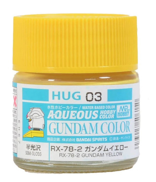 MRHHUG03 - Mr. Hobby Aqueous Gundam Color RX-78-2 Gundam Yellow - 10ml - Acrylic