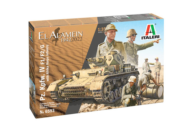 ITA6593 - Italeri 1/35 Pz.Kpfw.IV Ausf. F1/F2/G w/ Afrika Korps Infantry